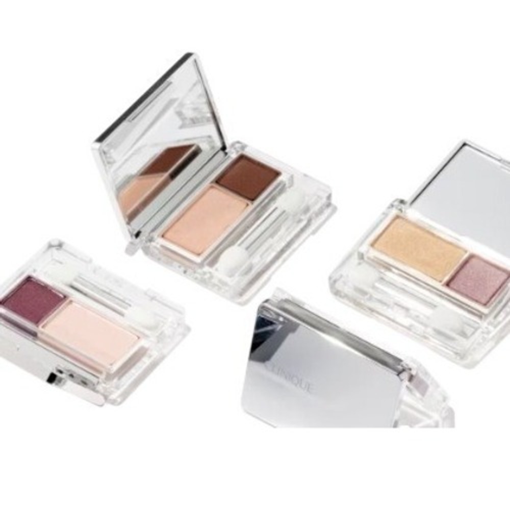 Clinique All About Shadow Duo Eyeshadow Palette Day Into Date Brown Neutral New - Picture 3 of 3